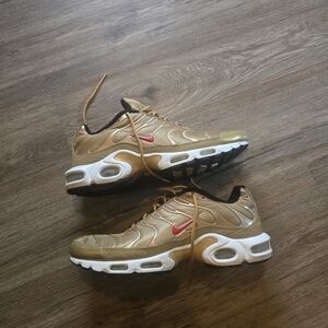 Nike Gold and White Sneakers